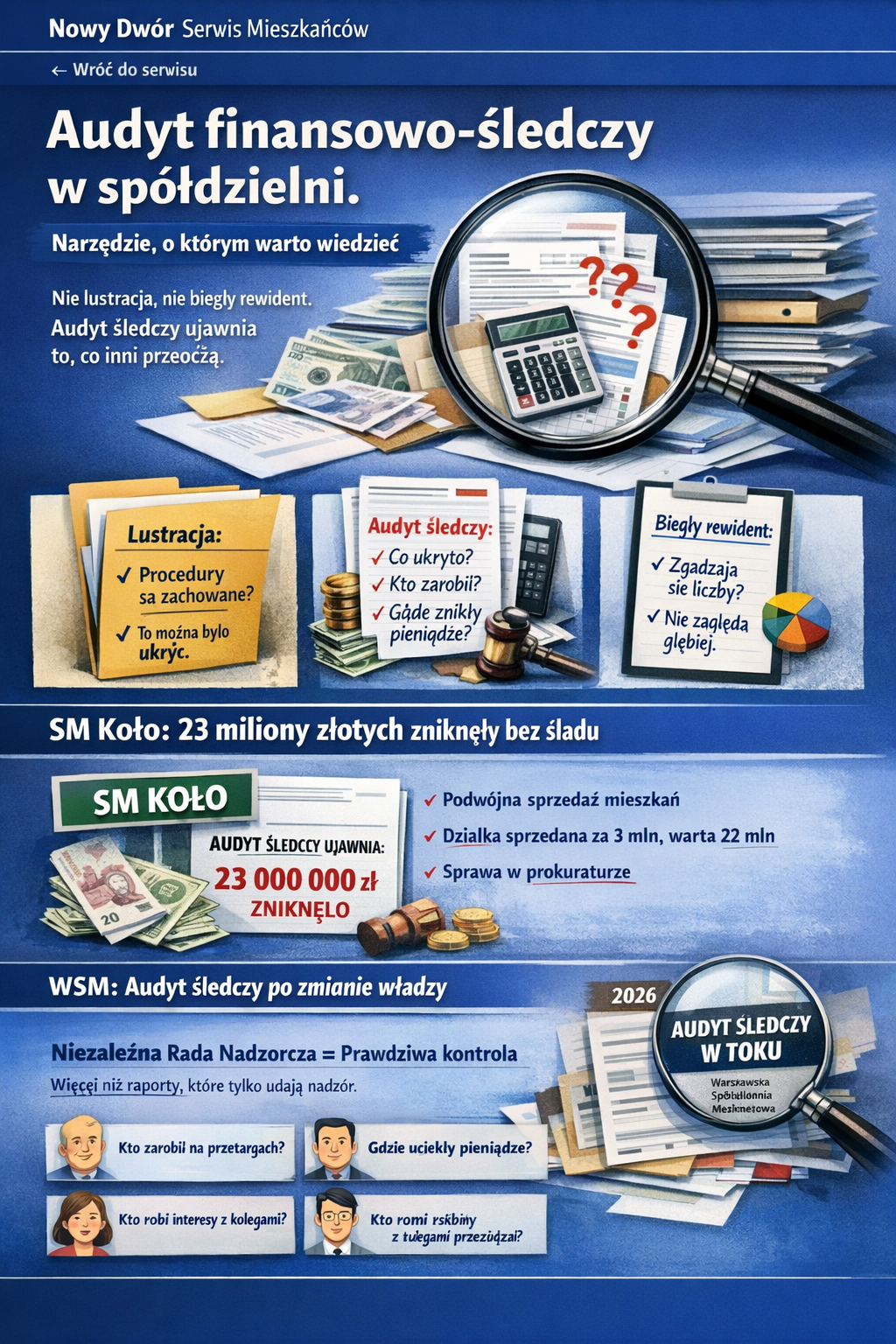 Audyt finansowo-śledczy w spółdzielni